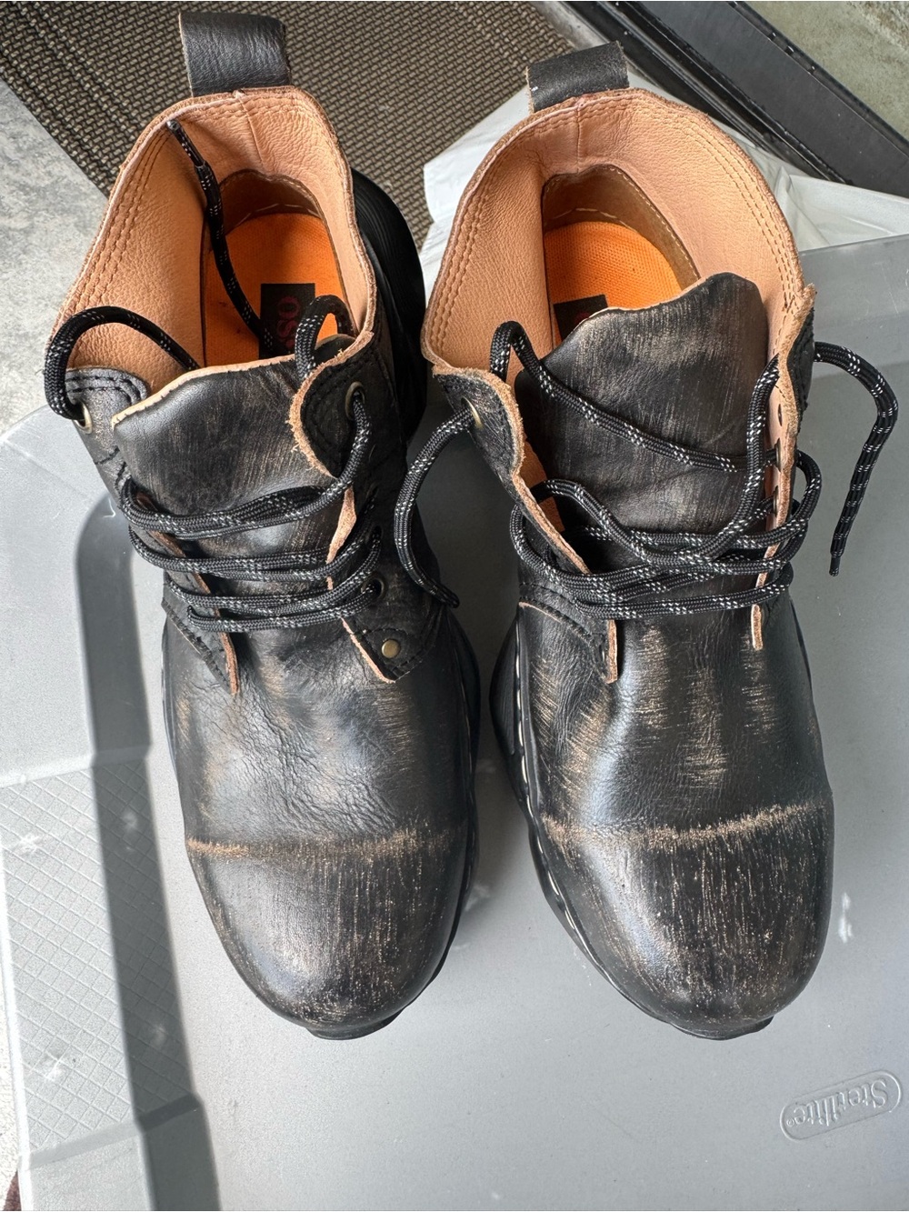 Men’s Osstone Moto Chukka Boots – Lace-Up Leather Casual Fashion Boots – Size 10